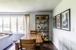 Dining space with tons of board games